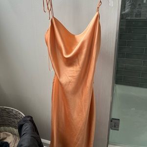 silk scrunch dress